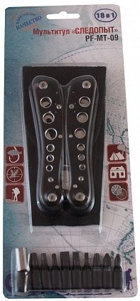 Мультитул PF-MT-09, 18 предметов, в чехле