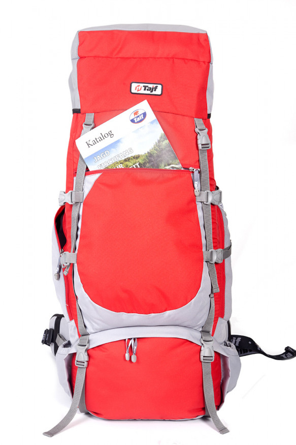 Рюкзак туристический Хальмер 4, с латами, черный-вишня, 120 л, ТАЙФ