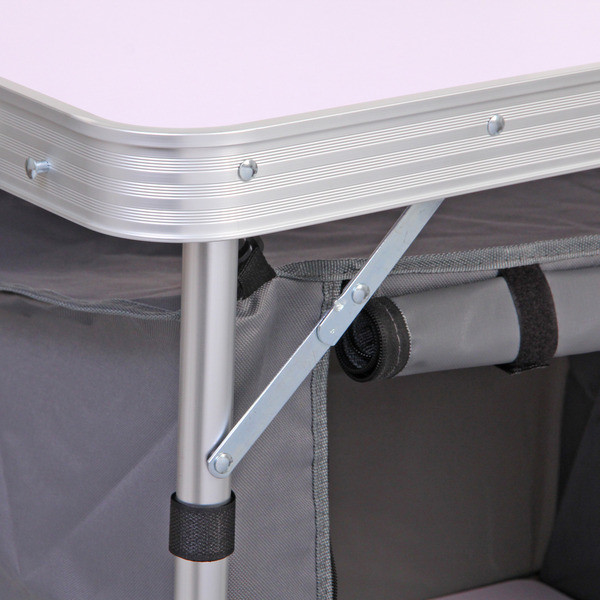 Стол кемпинговый складной 120*47*54-70 см, с 2-мя подвесными отделениями